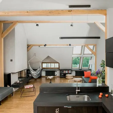 Spacious Loft In Art Nouveau Area דירה